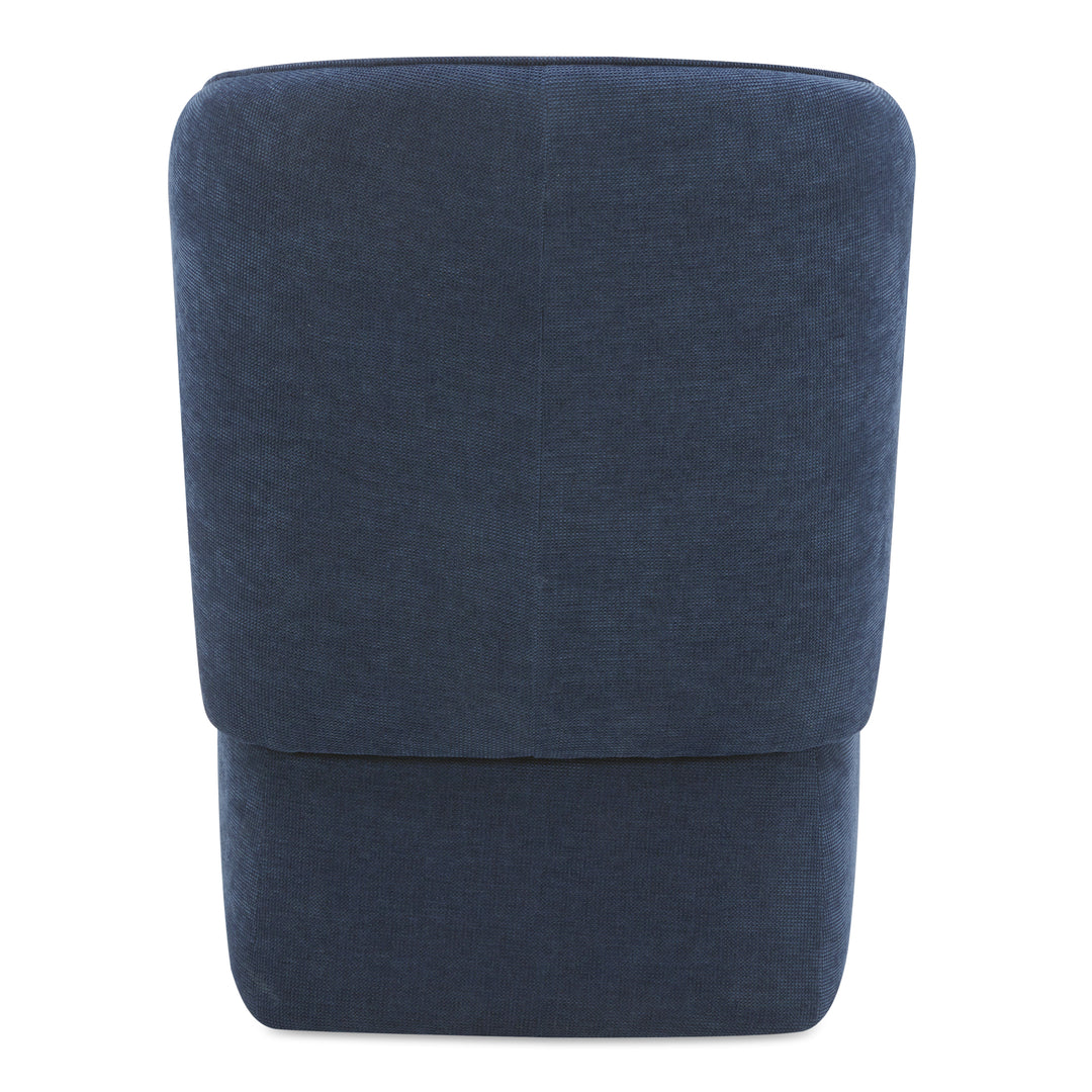 American Home Furniture | Moe's Home Collection - Larson Rolling Dining Chair Performance Fabric Navy Blue