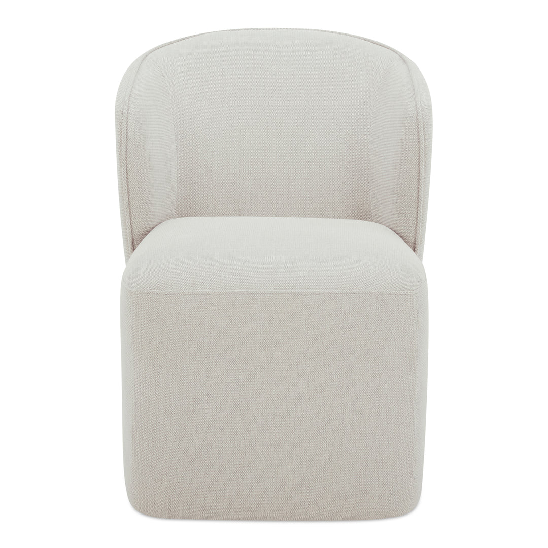 American Home Furniture | Moe's Home Collection - Larson Rolling Dining Chair Performance Fabric Heather Grey