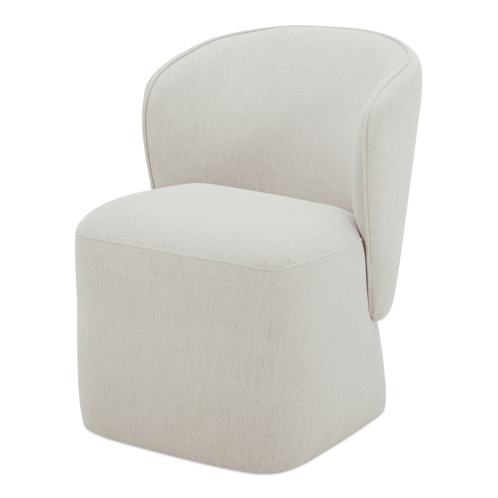 American Home Furniture | Moe's Home Collection - Larson Rolling Dining Chair Performance Fabric Heather Grey