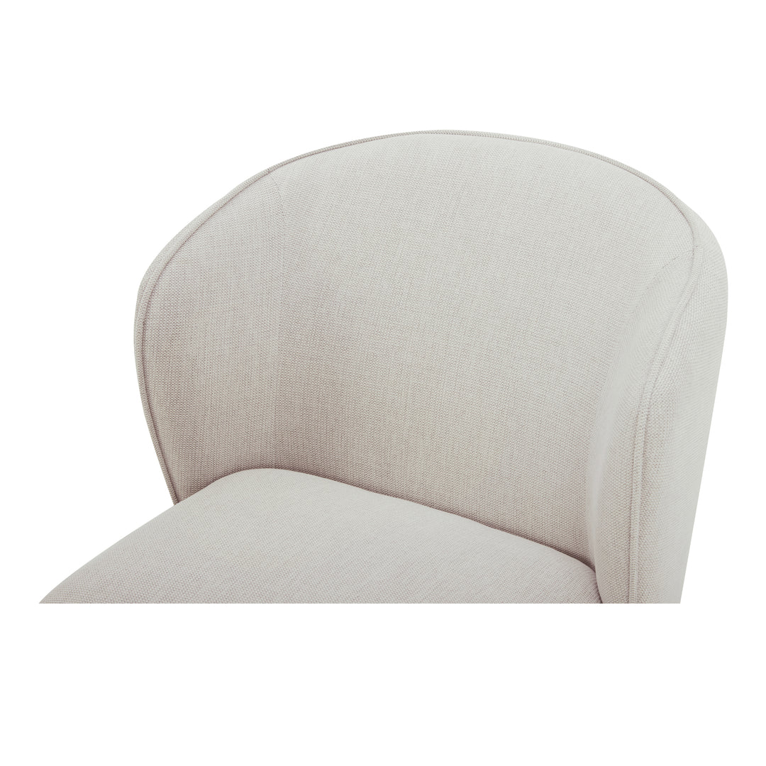 American Home Furniture | Moe's Home Collection - Larson Rolling Dining Chair Performance Fabric Heather Grey