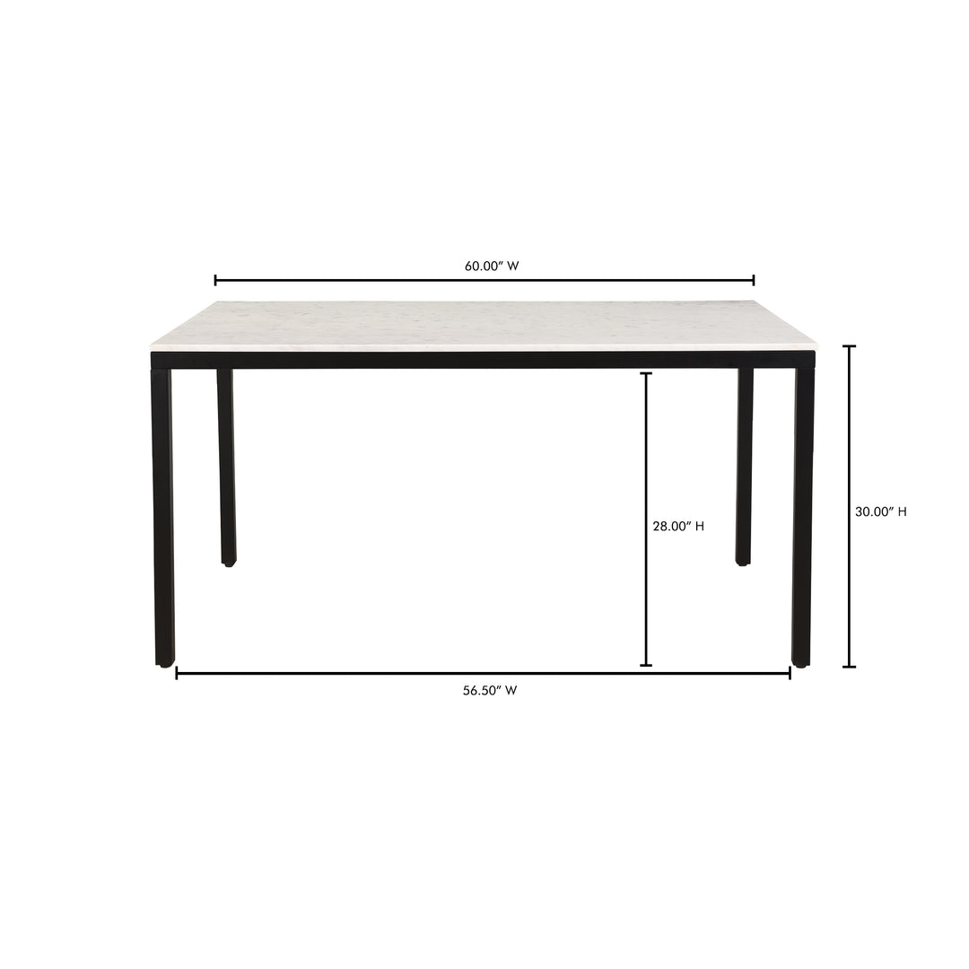 American Home Furniture | Moe's Home Collection - Parson Dining Table White Marble