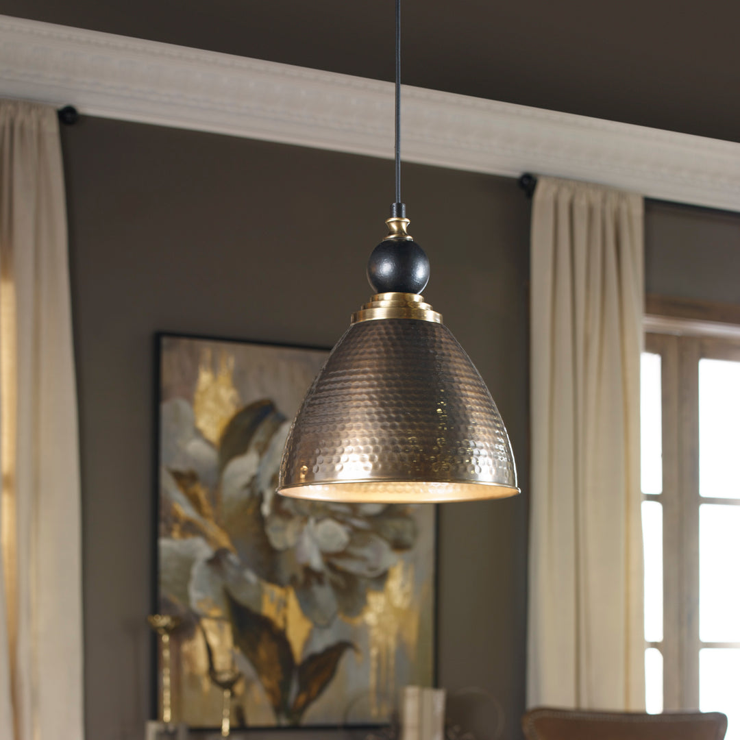 ADASTRA 1 LIGHT ANTIQUE BRASS PENDANT - AmericanHomeFurniture