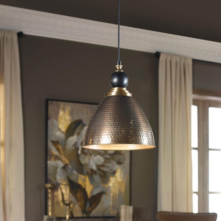 ADASTRA 1 LIGHT ANTIQUE BRASS PENDANT - AmericanHomeFurniture