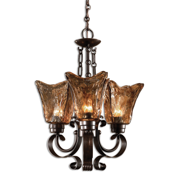 VETRAIO 3LT OIL RUBBED BRONZE CHANDELIER - AmericanHomeFurniture