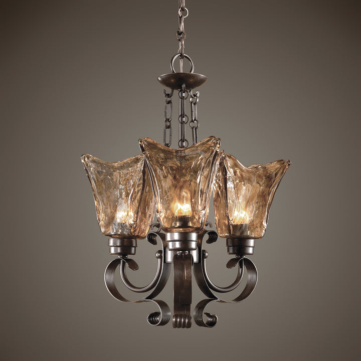 VETRAIO 3LT OIL RUBBED BRONZE CHANDELIER - AmericanHomeFurniture