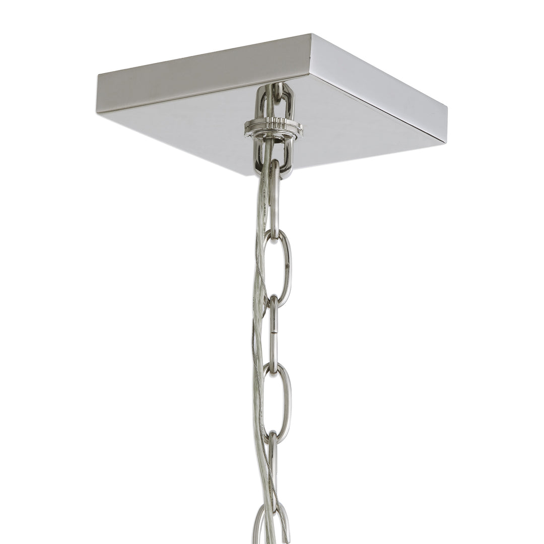 EUCLID 6 LIGHT NICKEL CUBE PENDANT - AmericanHomeFurniture