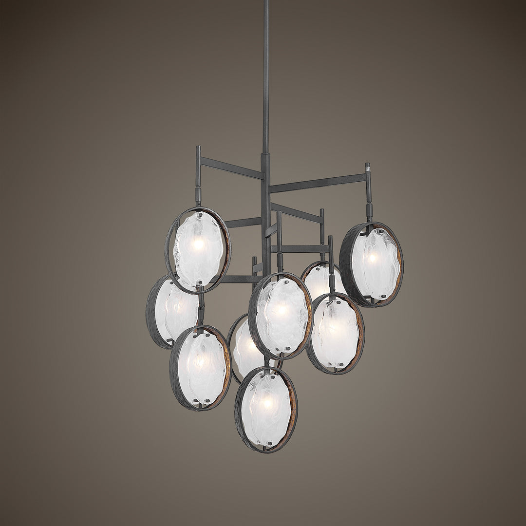 MAXIN DARK BRONZE 9 LIGHT CHANDELIER - AmericanHomeFurniture