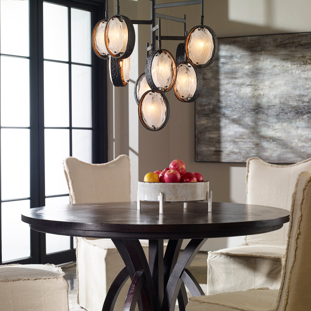 MAXIN DARK BRONZE 9 LIGHT CHANDELIER - AmericanHomeFurniture