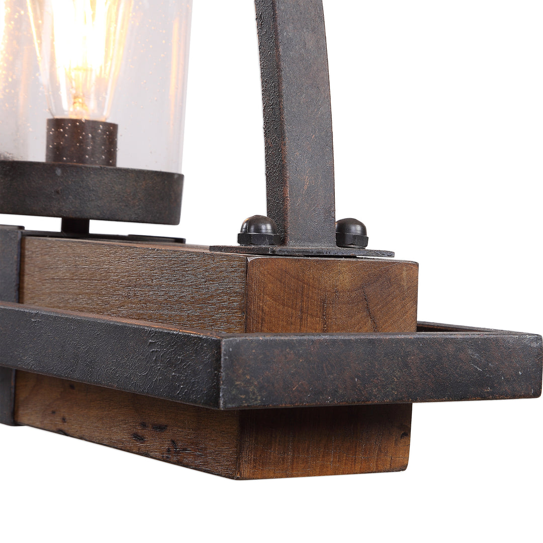 ATWOOD 5 LIGHT RUSTIC LINEAR CHANDELIER - AmericanHomeFurniture
