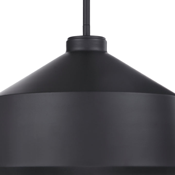 HOLGATE 1 LIGHT BLACK PENDANT - AmericanHomeFurniture