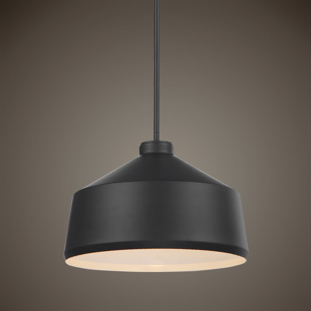 HOLGATE 1 LIGHT BLACK PENDANT - AmericanHomeFurniture