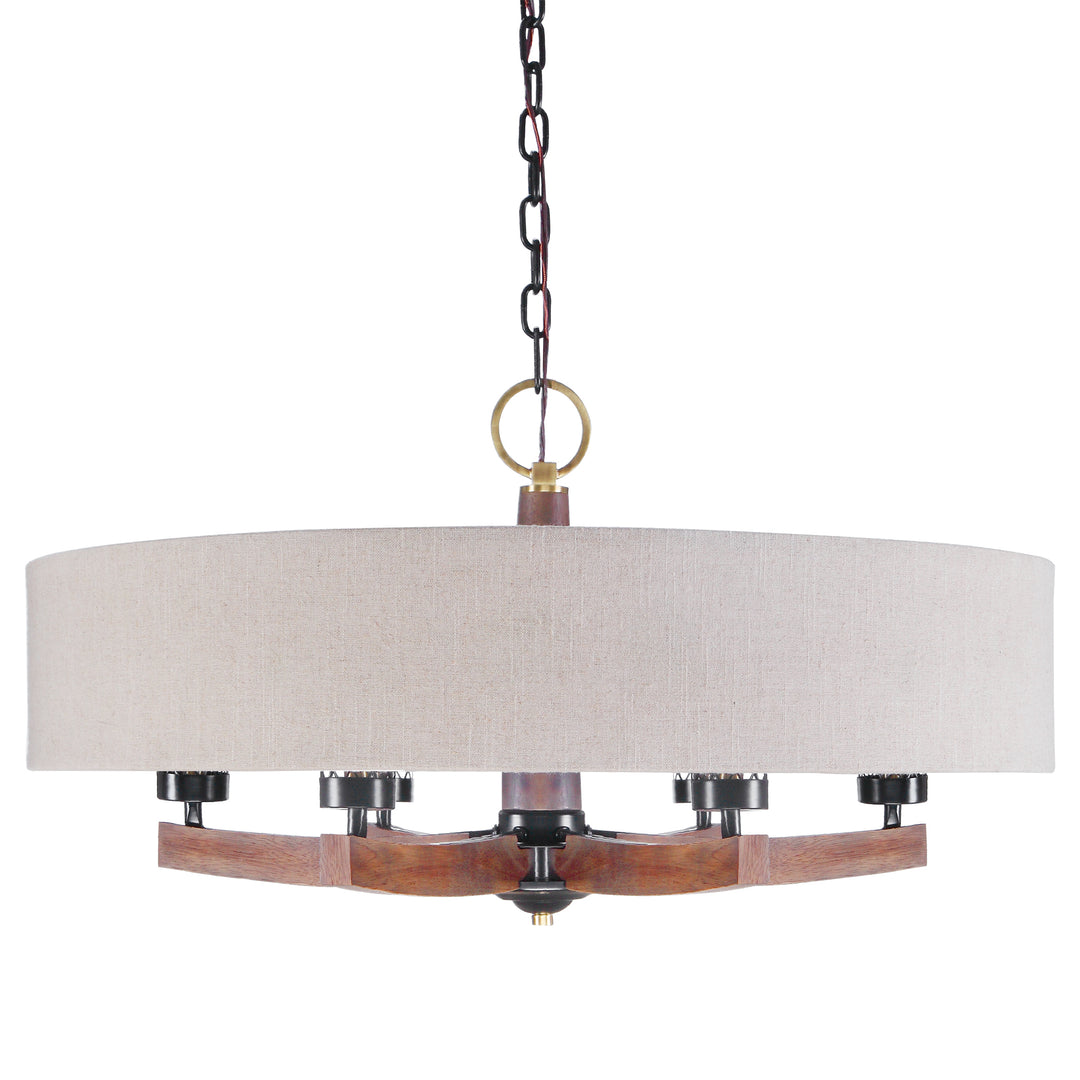 WOODALL 6 LIGHT DRUM CHANDELIER - AmericanHomeFurniture