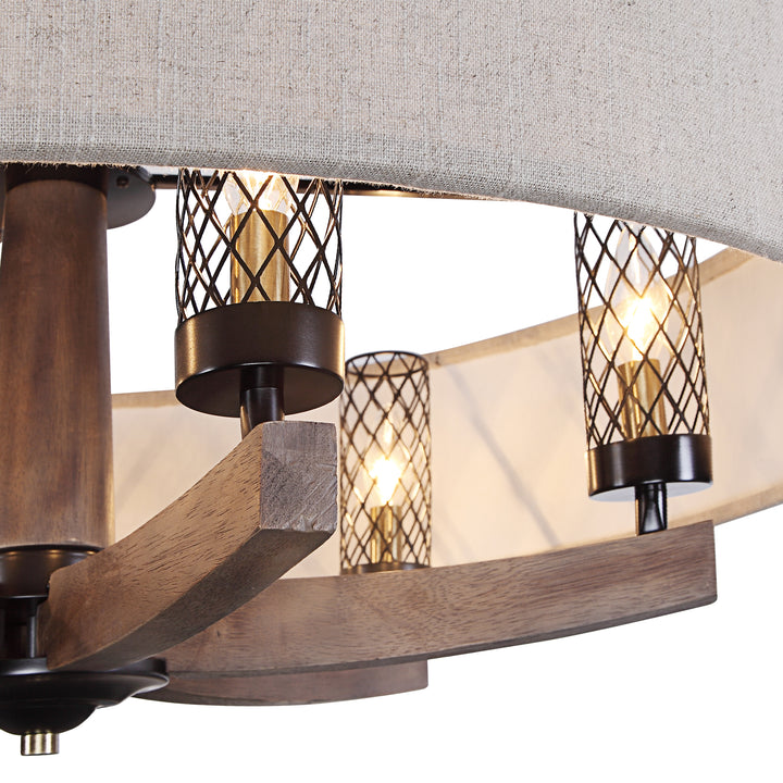 WOODALL 6 LIGHT DRUM CHANDELIER - AmericanHomeFurniture