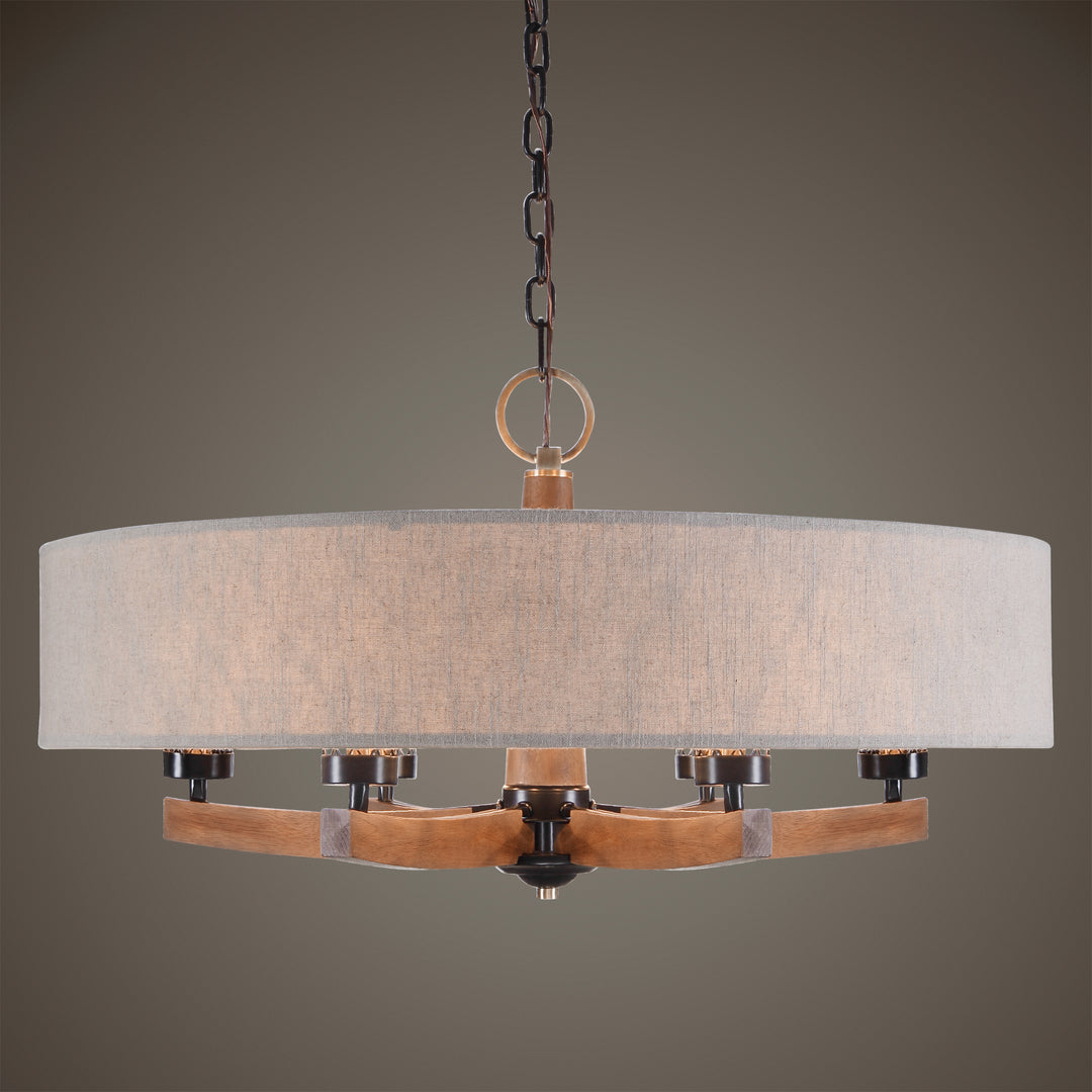 WOODALL 6 LIGHT DRUM CHANDELIER - AmericanHomeFurniture