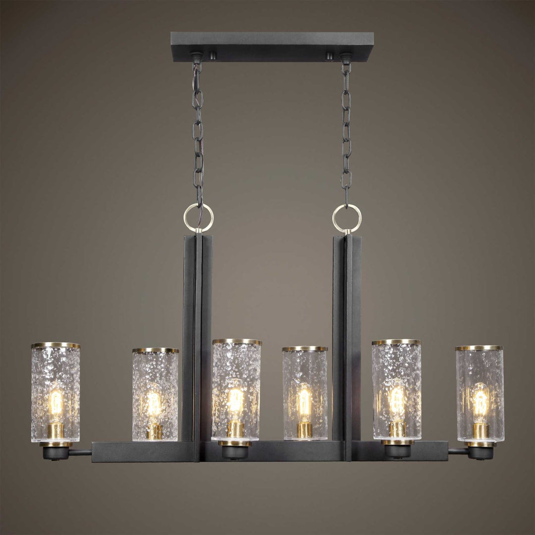 Jarsdel 6 Light Industrial Island Light - AmericanHomeFurniture