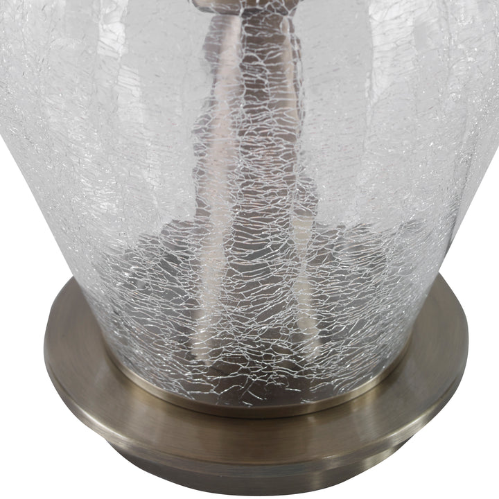 Spezzano Crackled Glass Lamp - AmericanHomeFurniture