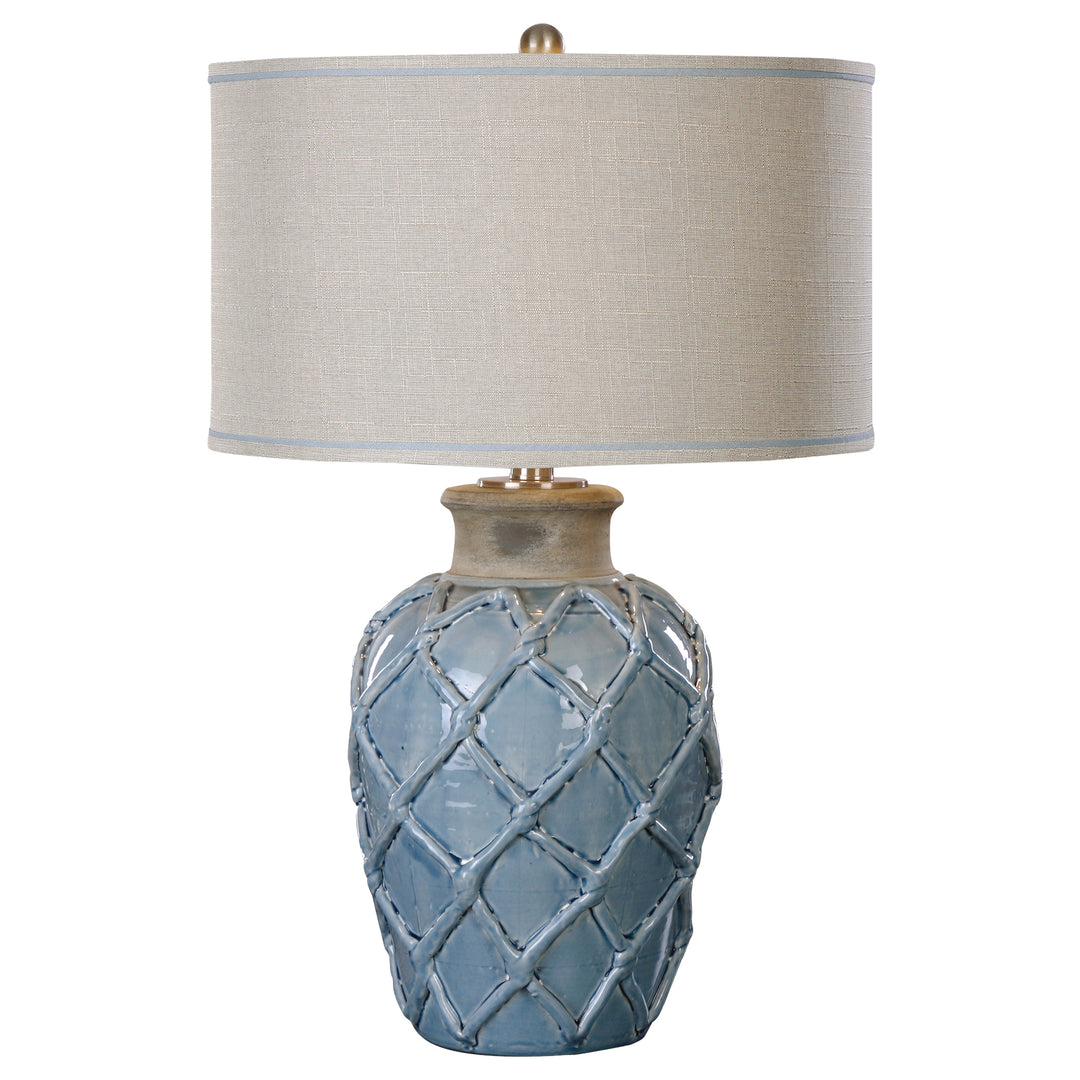 PARTERRE PALE BLUE TABLE LAMP - AmericanHomeFurniture