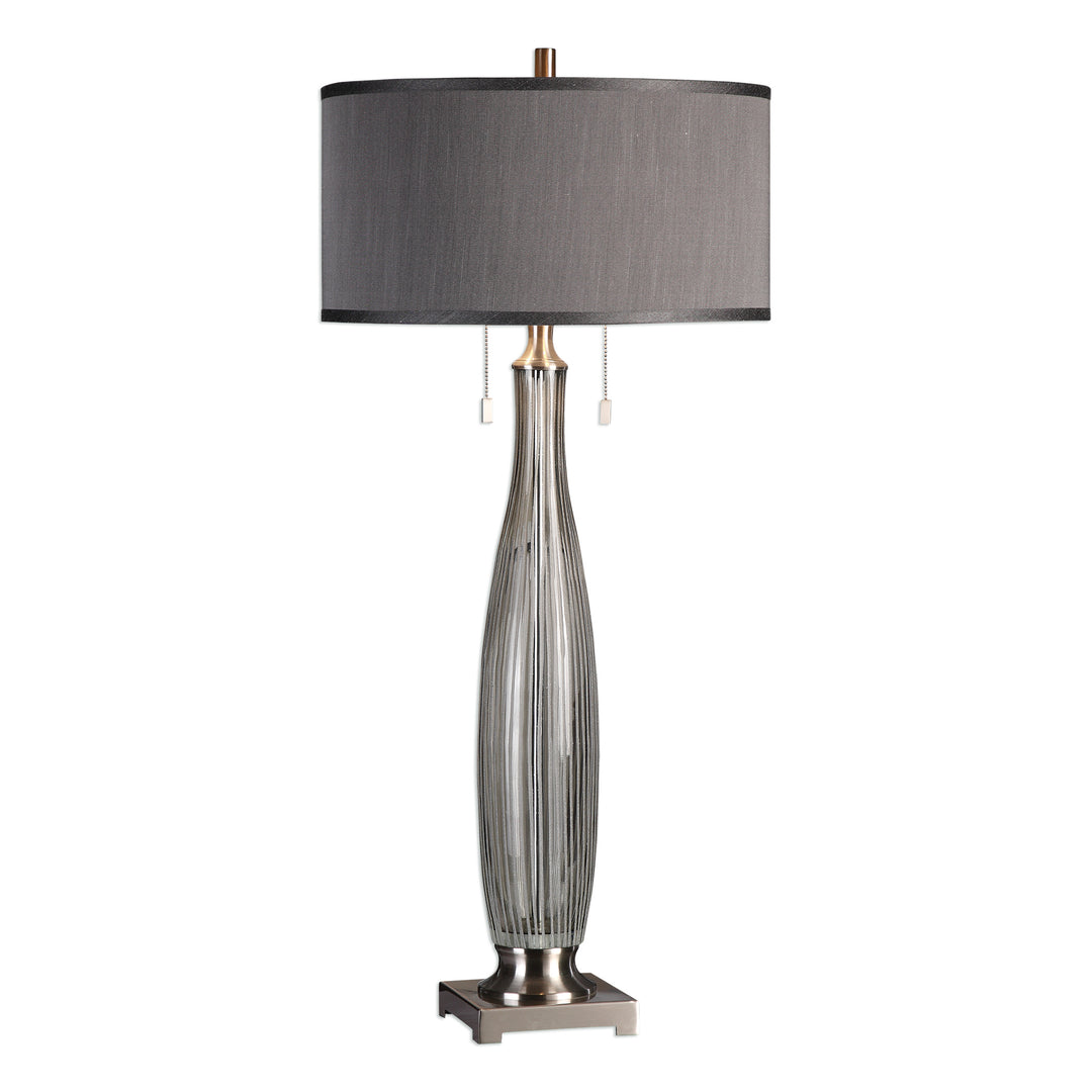 COLOMA GRAY GLASS TABLE LAMP - AmericanHomeFurniture