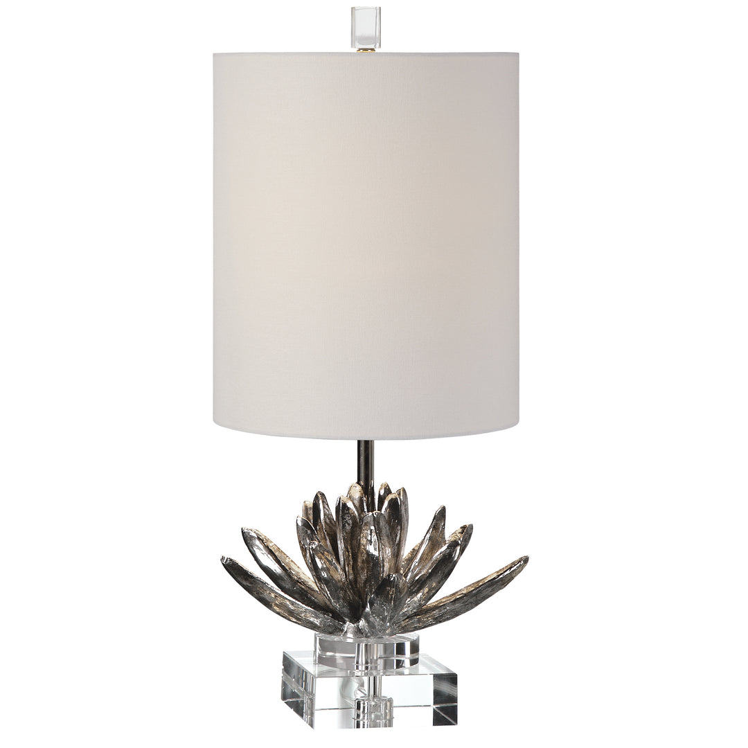 SILVER LOTUS ACCENT LAMP - AmericanHomeFurniture