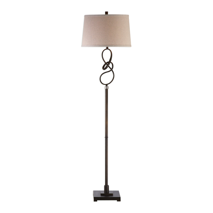 Tenley Twisted Bronze Floor Lamp - AmericanHomeFurniture