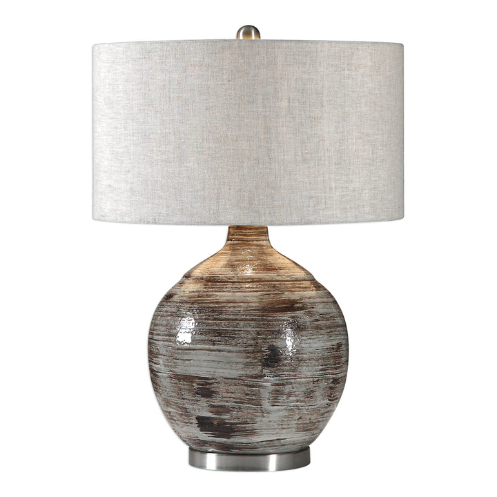 TAMULA DISTRESSED IVORY TABLE LAMP - AmericanHomeFurniture