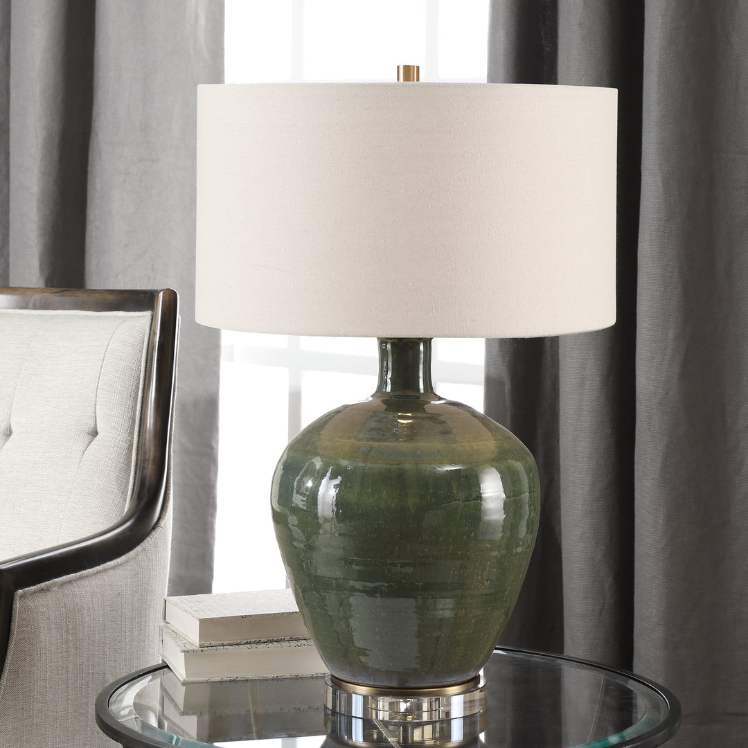 ELVA EMERALD TABLE LAMP - AmericanHomeFurniture