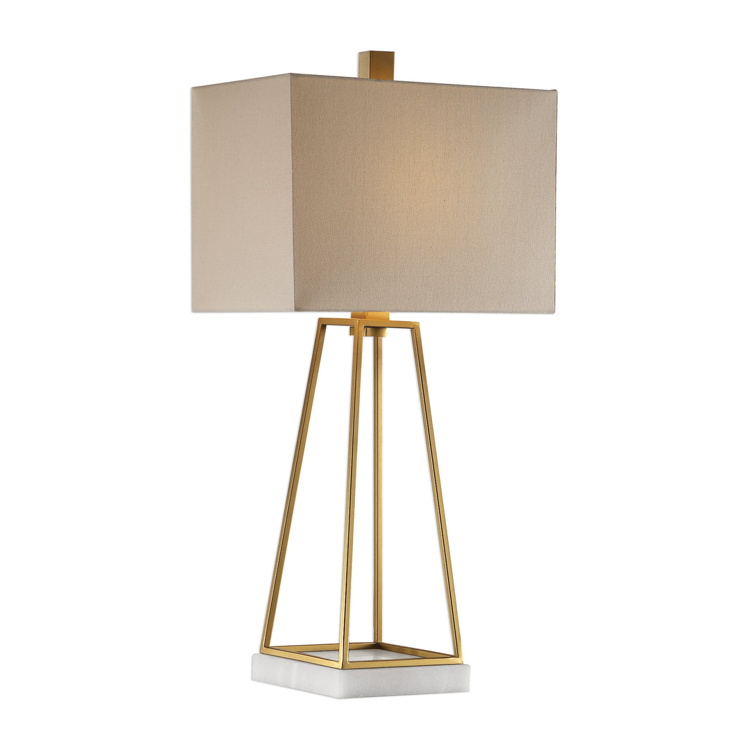 Mackean Metallic Gold Lamp - AmericanHomeFurniture