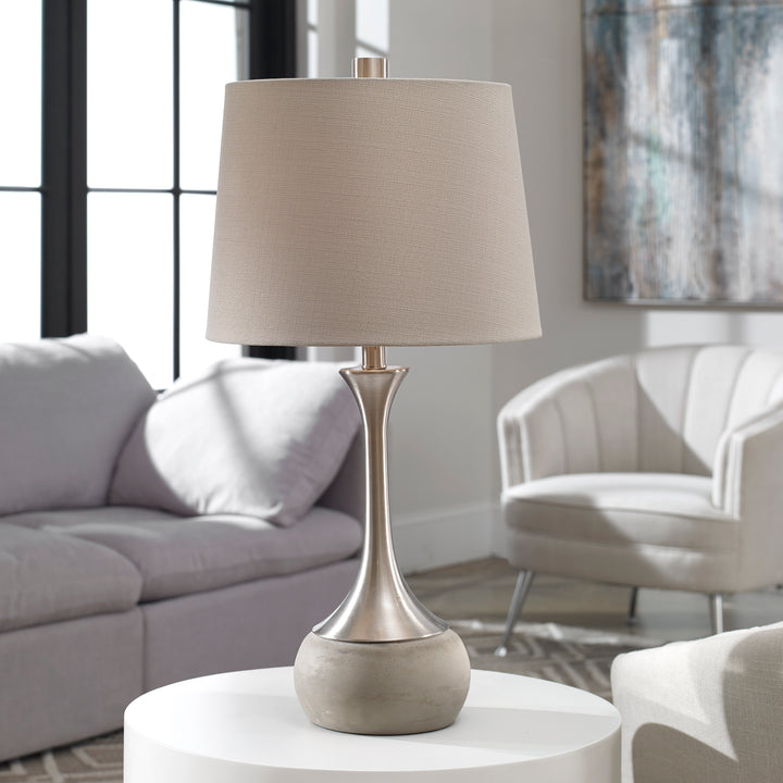 Niah Brushed Nickel Lamp - AmericanHomeFurniture