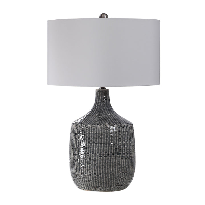 FELIPE DISTRESSED GRAY TABLE LAMP - AmericanHomeFurniture