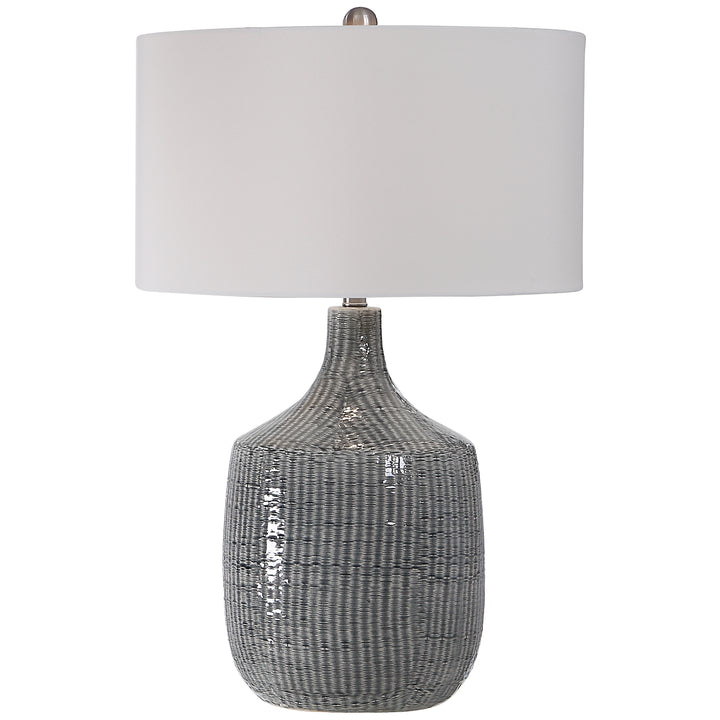 FELIPE DISTRESSED GRAY TABLE LAMP - AmericanHomeFurniture