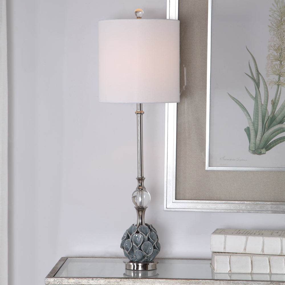 Elody Blue Gray Buffet Lamp - AmericanHomeFurniture