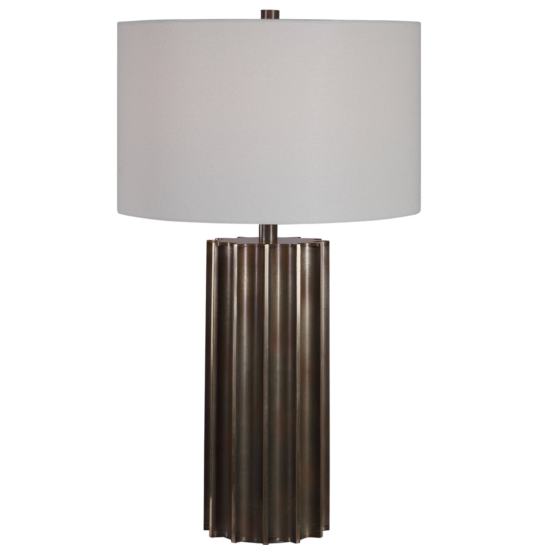 KHALIO GUN METAL TABLE LAMP - AmericanHomeFurniture