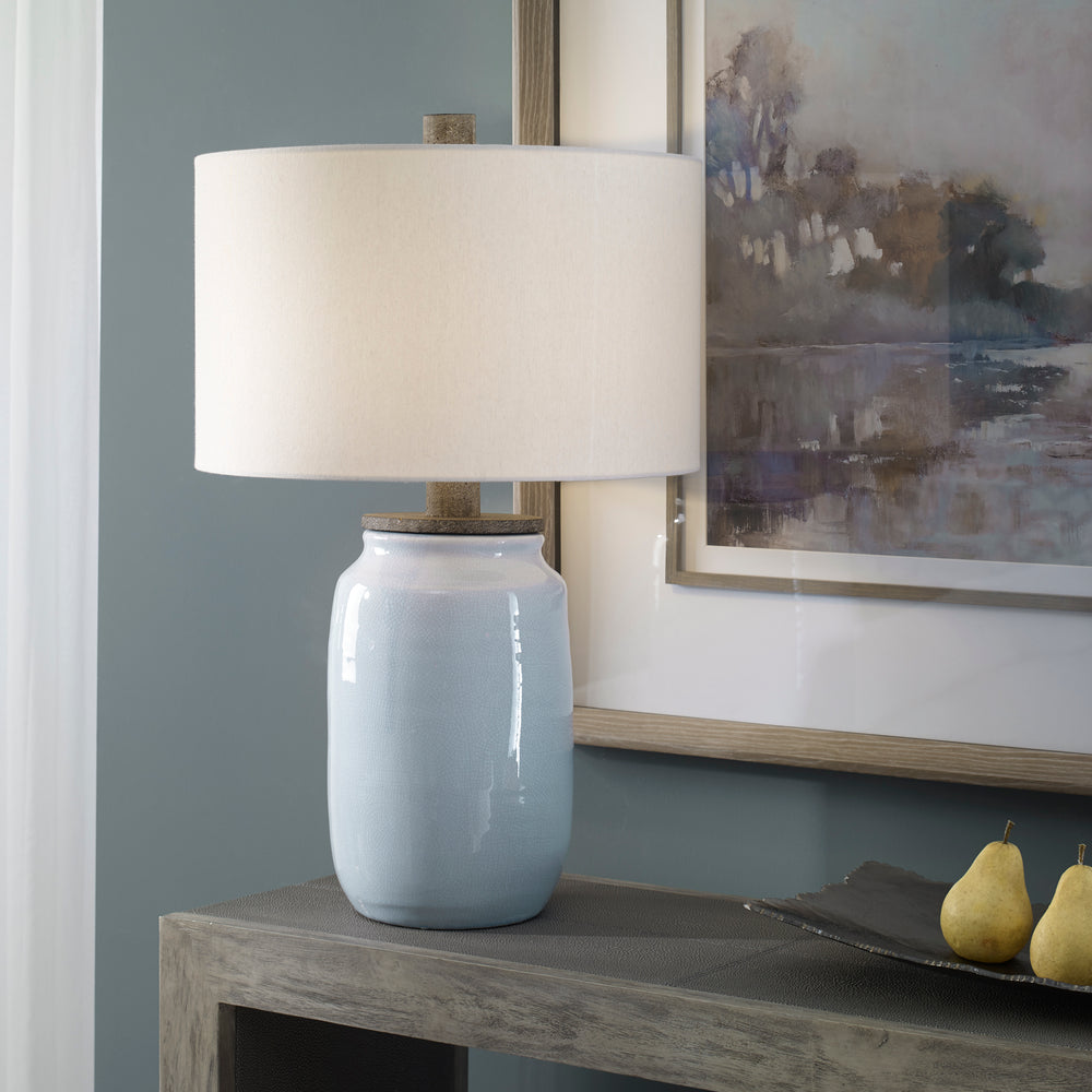 DIMITRI LIGHT BLUE TABLE LAMP - AmericanHomeFurniture