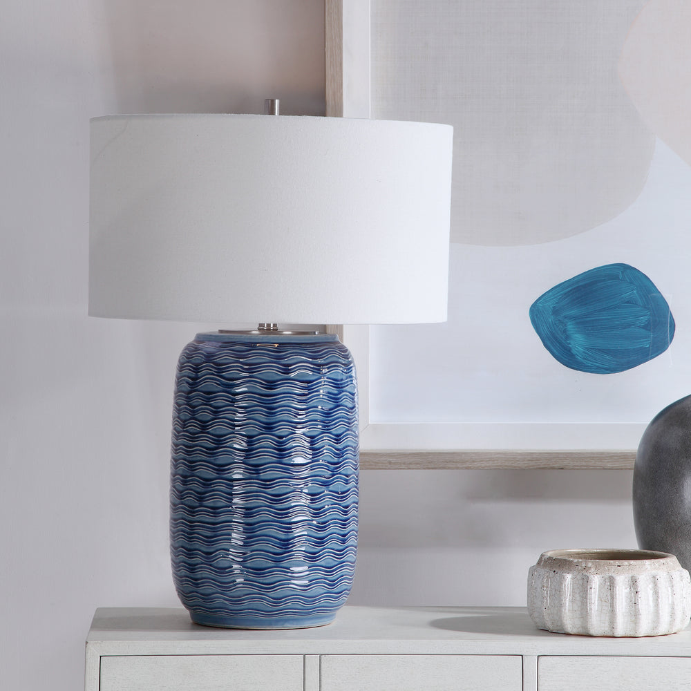 SEDNA BLUE TABLE LAMP - AmericanHomeFurniture