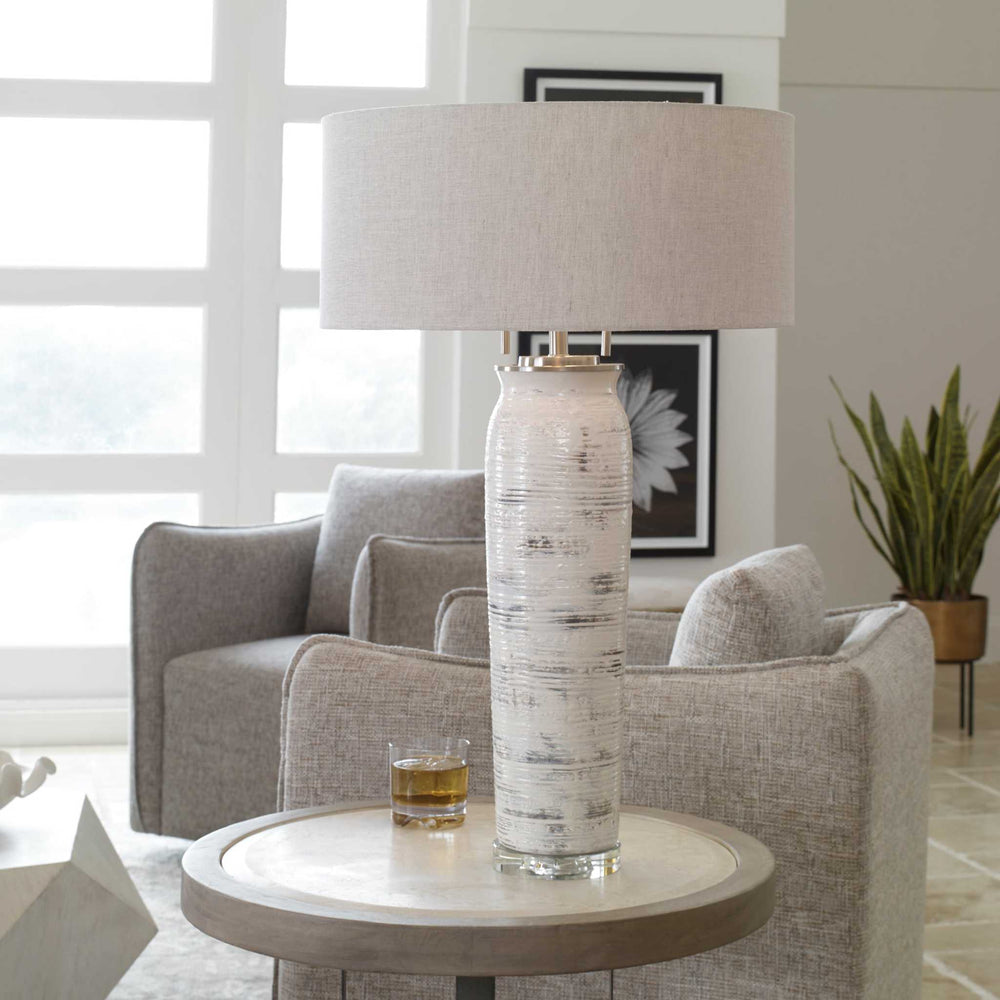 LENTA WHITE TABLE LAMP - AmericanHomeFurniture