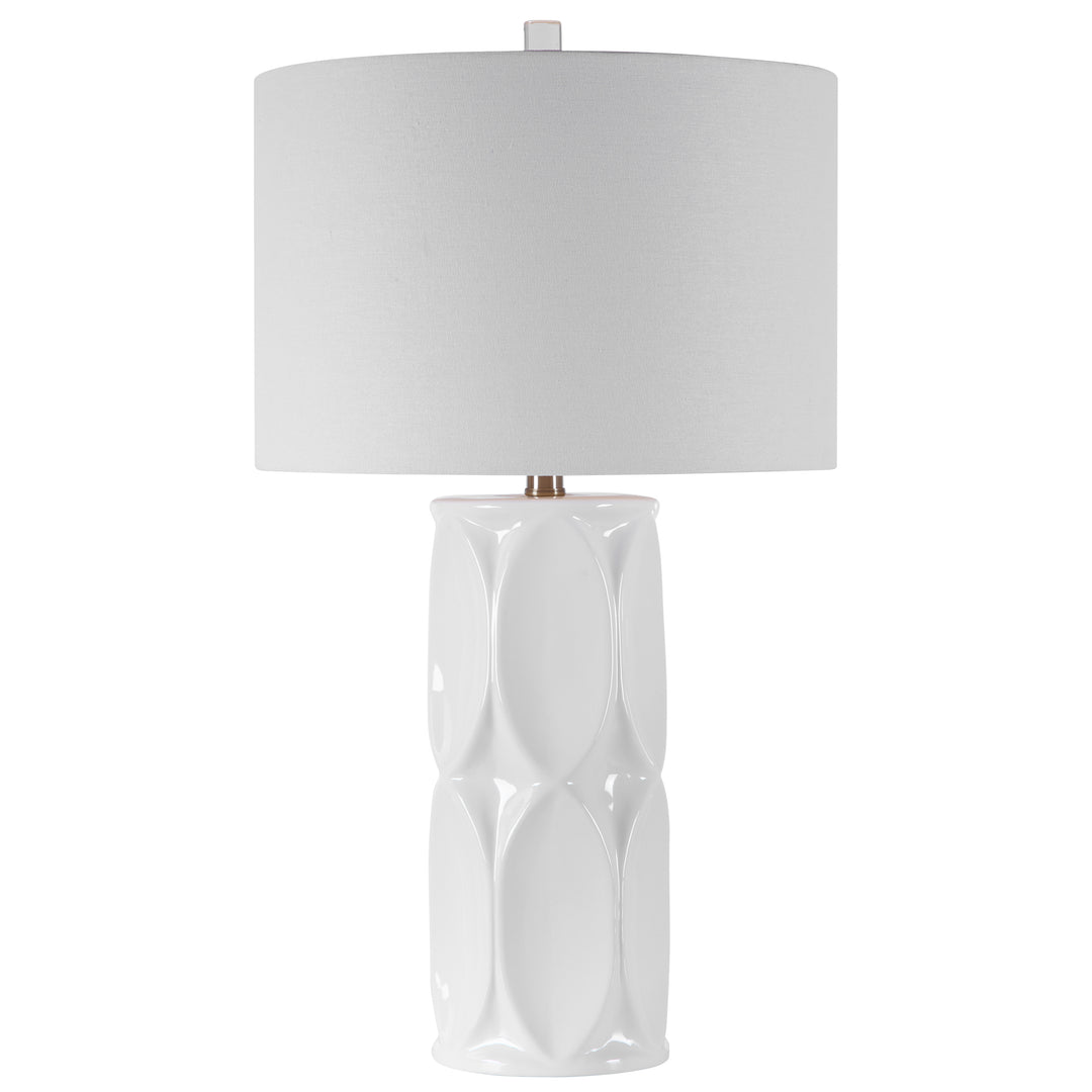 SINCLAIR WHITE TABLE LAMP - AmericanHomeFurniture