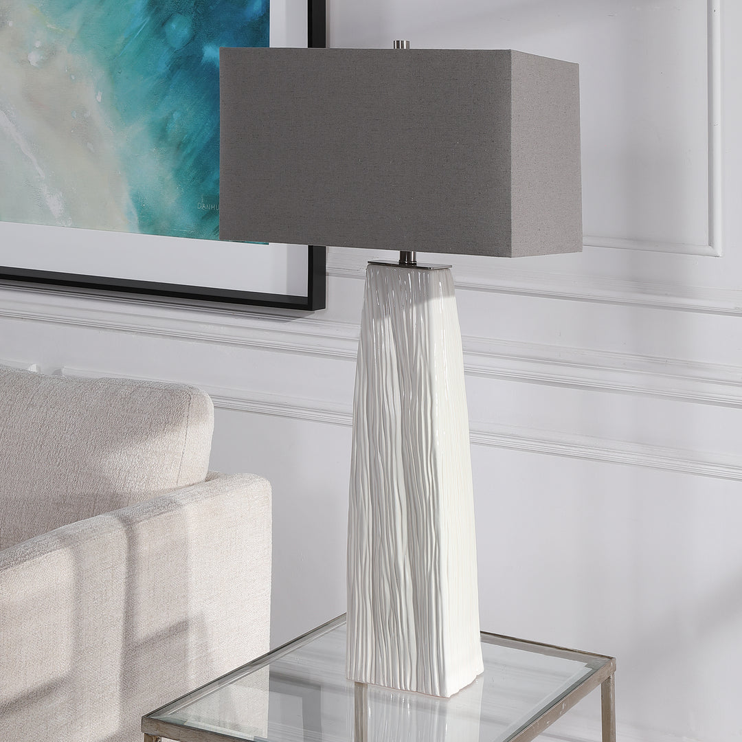 SYCAMORE WHITE TABLE LAMP - AmericanHomeFurniture