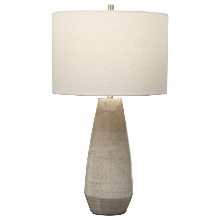 VOLTERRA TAUPE-GRAY TABLE LAMP - AmericanHomeFurniture