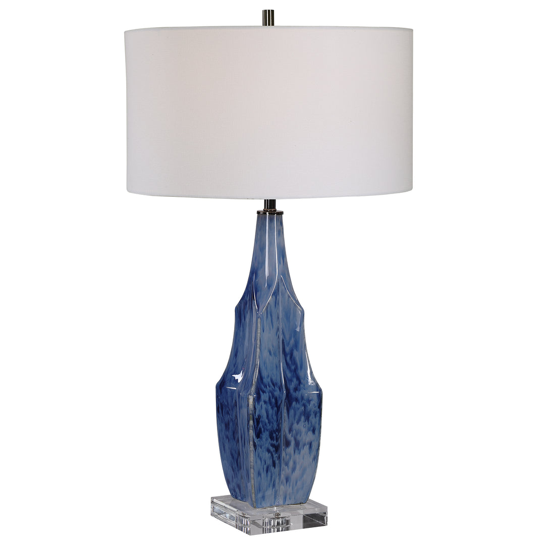 EVERARD BLUE TABLE LAMP - AmericanHomeFurniture
