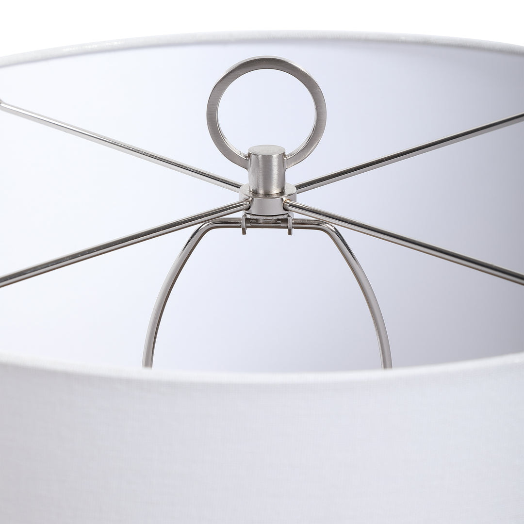 CYPRIEN GRAY WHITE TABLE LAMP - AmericanHomeFurniture