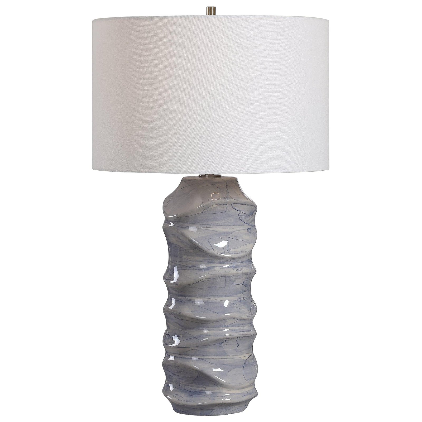 Uttermost WAVES BLUE & WHITE TABLE LAMP TABLE LAMPS