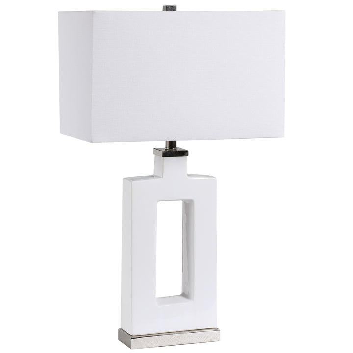 ENTRY MODERN WHITE TABLE LAMP - AmericanHomeFurniture