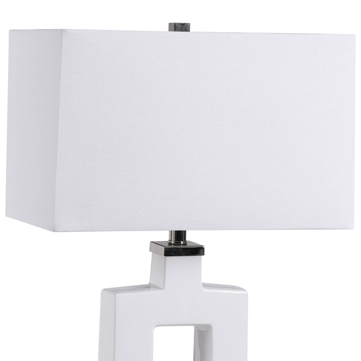 ENTRY MODERN WHITE TABLE LAMP - AmericanHomeFurniture