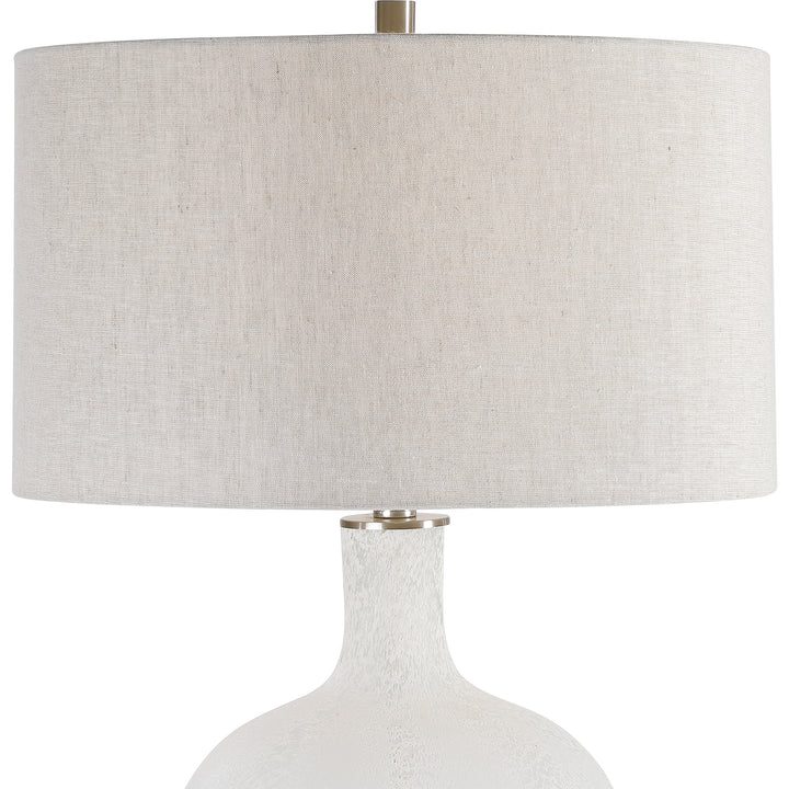 WHITEOUT MOTTLED GLASS TABLE LAMP - AmericanHomeFurniture