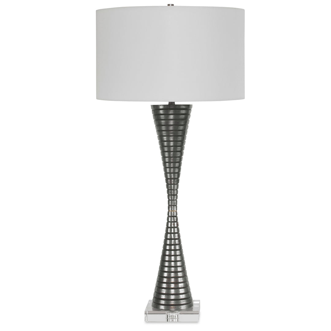 RENEGADE RIBBED IRON TABLE LAMP - AmericanHomeFurniture