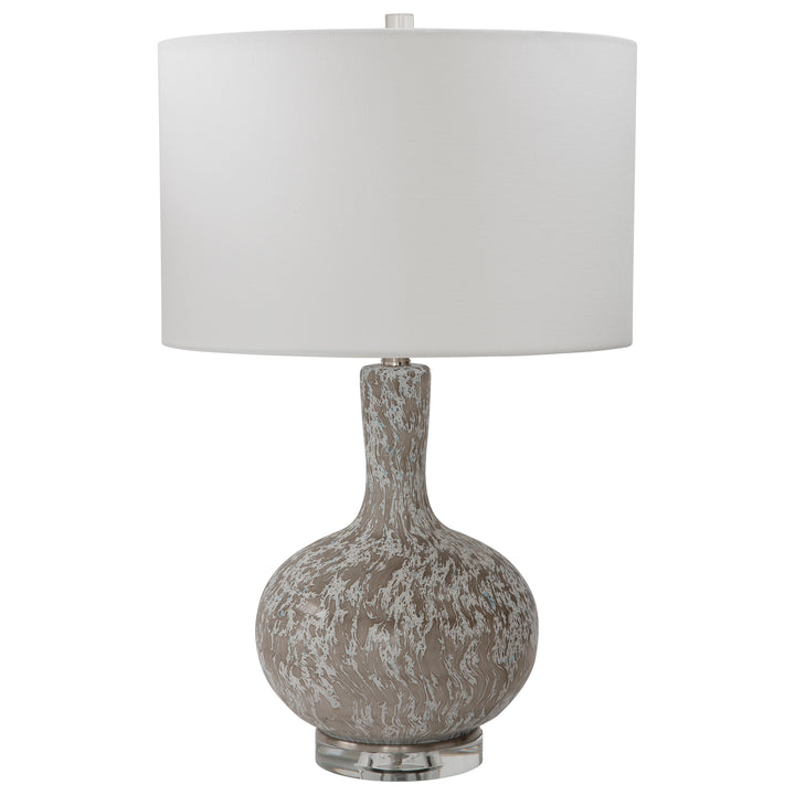 TURBULENCE DISTRESSED WHITE TABLE LAMP - AmericanHomeFurniture