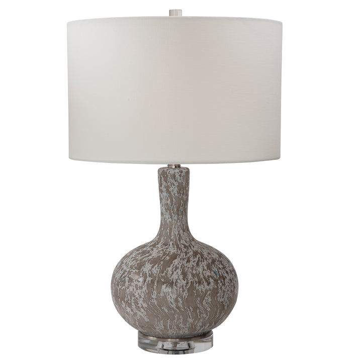 TURBULENCE DISTRESSED WHITE TABLE LAMP - AmericanHomeFurniture