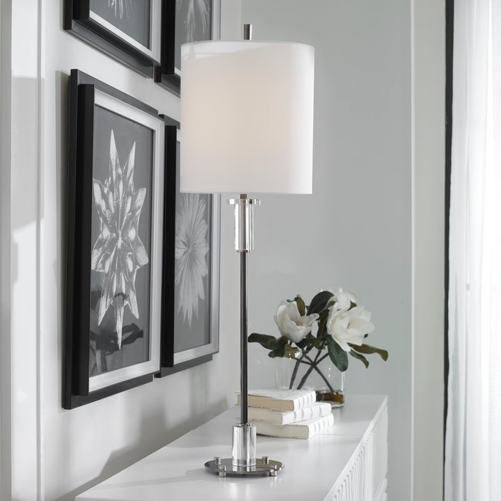 Aurelia Steel Buffet Lamp - AmericanHomeFurniture