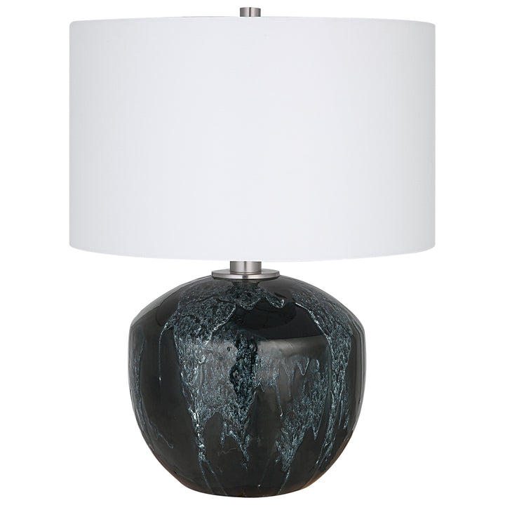 HIGHLANDS DEEP GREEN TABLE LAMP - AmericanHomeFurniture