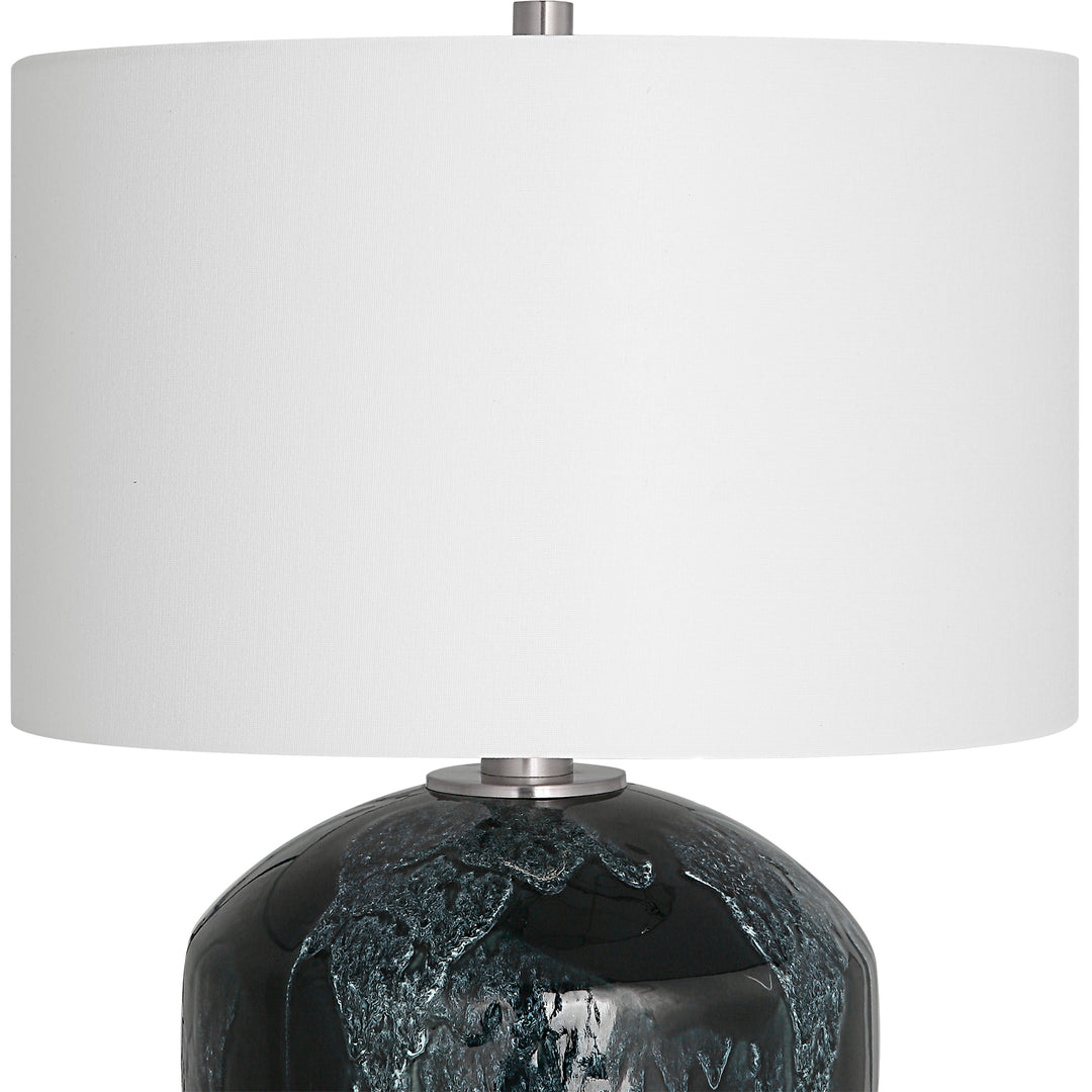 HIGHLANDS DEEP GREEN TABLE LAMP - AmericanHomeFurniture